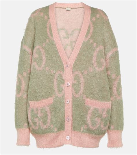 gucci 100 brushed mohair cardigan|Gucci gg cardigan.